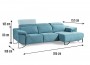 Sofa de 3 Plazas deslizante con Chaiselongue BERLIN