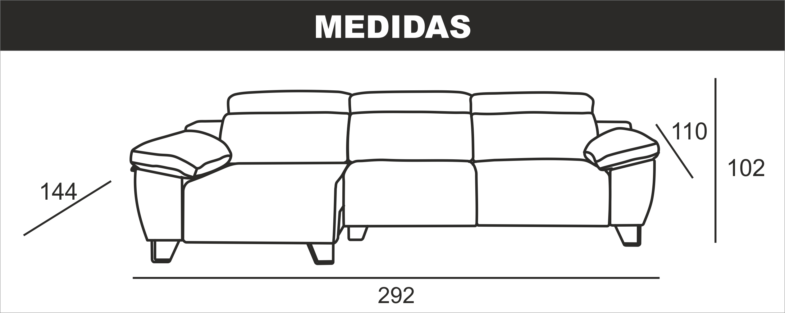 Chaiselongue Grande ODIN